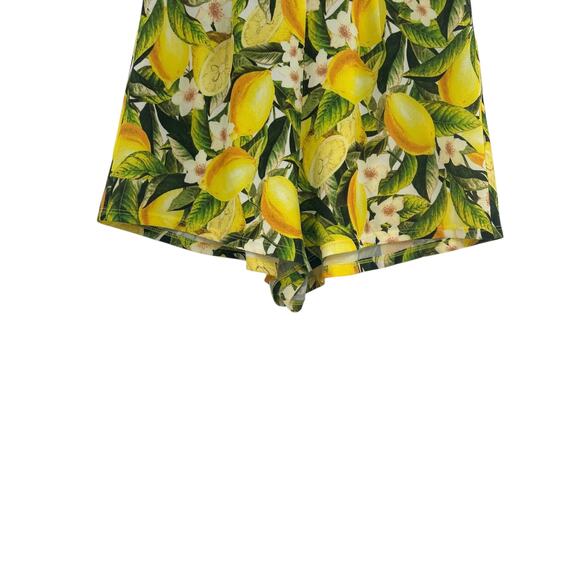 Show Me Your Mumu Martine Shorts Citrus Lemon Print Yellow Size Small - Picture 4 of 6